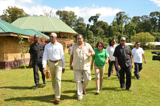 President envisions Iwokrama as ‘biodiversity, botany, zoology’ education centre  -Head of State and First Lady visiting centre