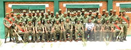 COS Brig Mark Phillips and other Senior Officers with Staff and Students of the Leader Sergeants Course #3