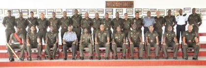 COS Brig Phillips and Senior Officers of the Force with the Training Staff and Students of the Senior Command and Staff Course