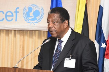 Sir Charles Dennis Byron, President of the Caribbean Court of Justice making his contribution at the Hague Convention Conference on International Law, Legal Cooperation and Commerce