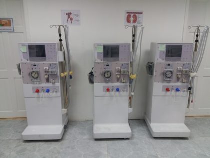 Three of the Kidney Dialysis Machines which were donated 