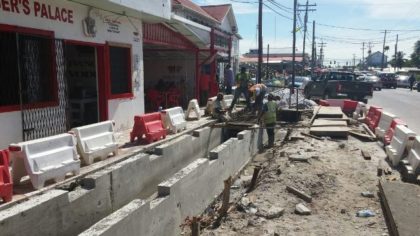Work ongoing on another section of the  West Coast Demerara road