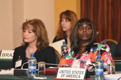 Valerie Barlow, US Representative at the Office of Children’s Issues, US State Department (right)