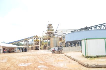 A section of the processing plant at Troy Resources, Karouni, Region 7