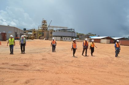 Minister of Natural Resources, Raphael Trotman and team tour Troy Resources, Karouni, Region 7