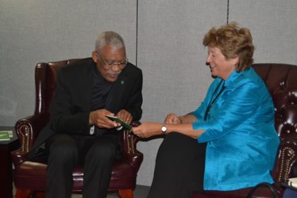 Minister of State of the Foreign and Commonwealth Office, Baroness Anelay met with President David Granger at the United Nations in New York, on the sidelines of the 71st General Assembly.