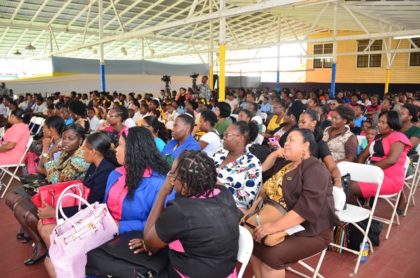 Parents, teachers, children and friends at the concert to mark 40 years of development in Early Childhood/Nursery Education in Guyana at the Police Officers’ Mess