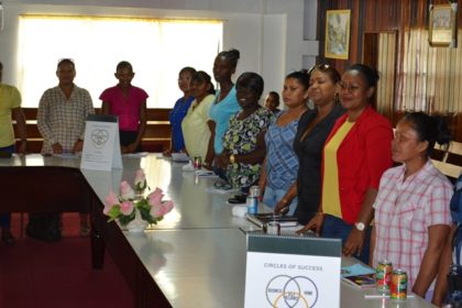 Some of the women who are participating in the Self-Reliance and Success in Business Workshop