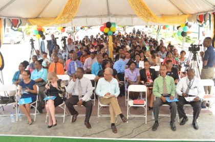 Minister of Education, Dr. Rupert Roopnaraine among stakeholders at the launch of Education Month 2016 at the Ministry of Education, Brickdam