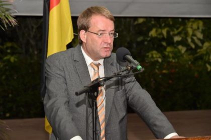 Germany’s Regional Director for Latin America and the Caribbean, Ambassador Dieter Lamle bringing greetings on behalf of the Government of Germany on the occasion of Guyana's 50th Independence Anniversary.