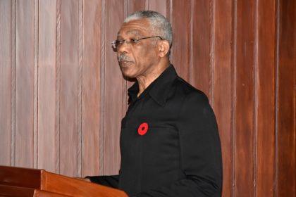 President David Granger delivering the charge to the new members of the Public Procurement Commission
