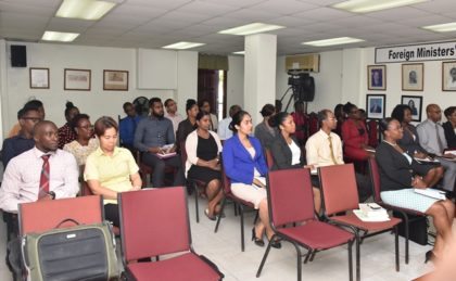 Trade officials participating in the training at the Foreign Service Institute