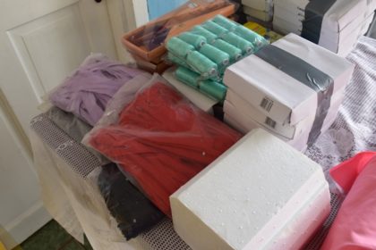 Some of the sewing gear that were handed over to the Moblissa Women’s Group