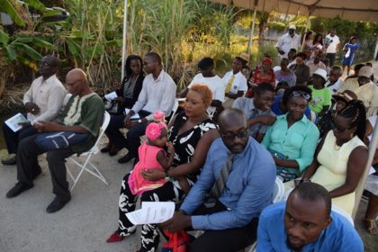 A section of the crowd at the opening of the Indaba 4 at Victoria, East Coast Demerara