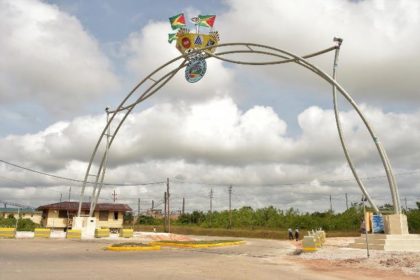 The Centennial Arch, which was constructed by Bosai Minerals Group (Guyana) Limited in celebration of the 100 years of bauxite mining in Linden