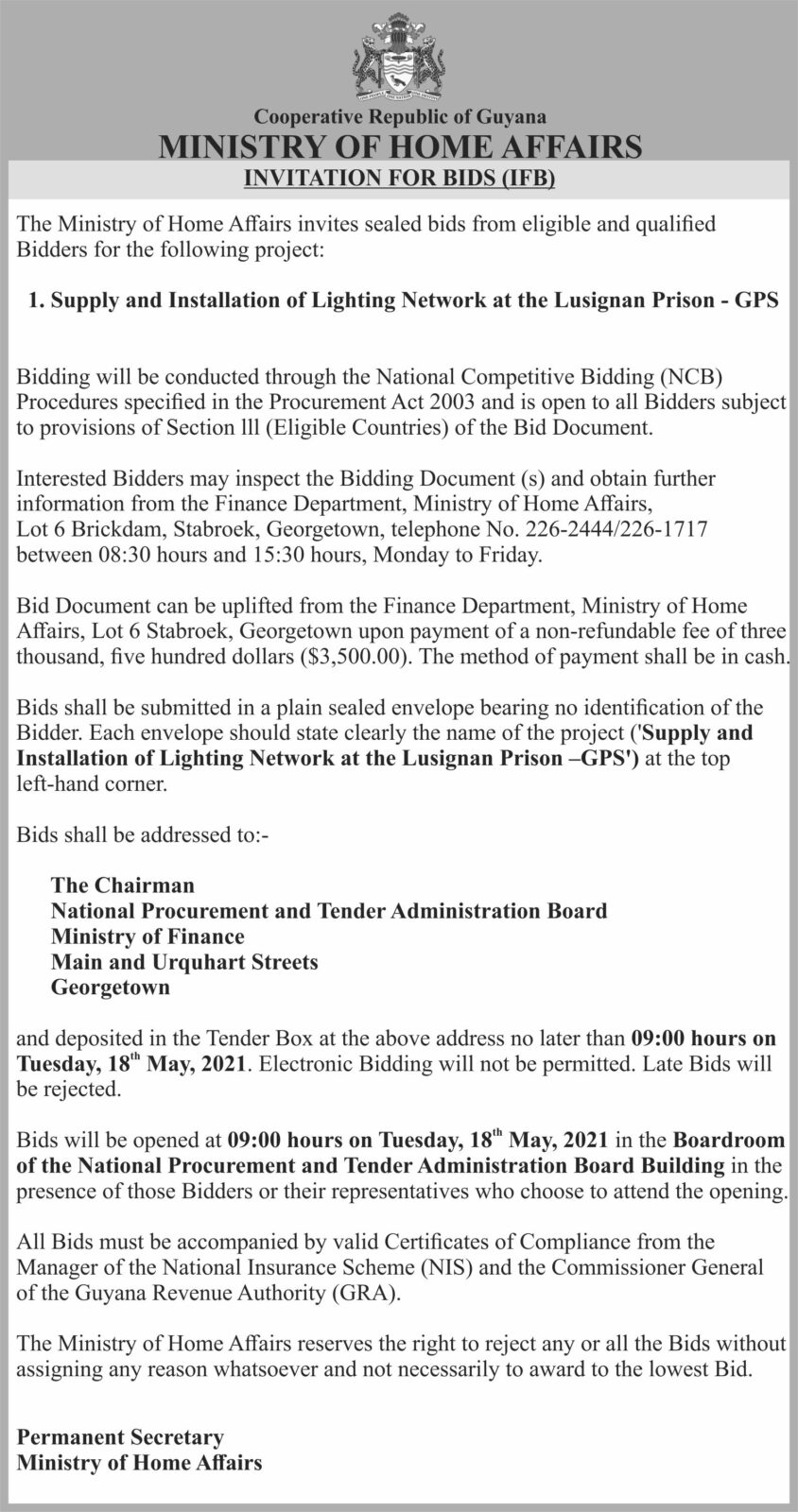 ministry-of-home-affairs-invitation-for-bids-department-of-public