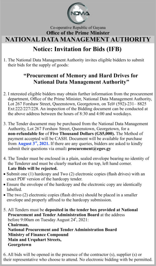 National Data Management Authority (NDMA) – Department of Public