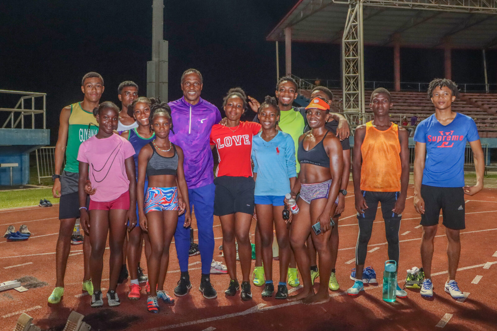 Athletic club engaged by Minister Ramson and former NFL player Willie Gault  - Guyana Times