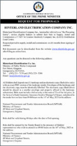 OPM; Hinterland Electrification Company Inc. – Request for Proposals