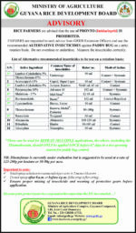 Ministry of Agriculture; GRDB – Advisory; Pronto